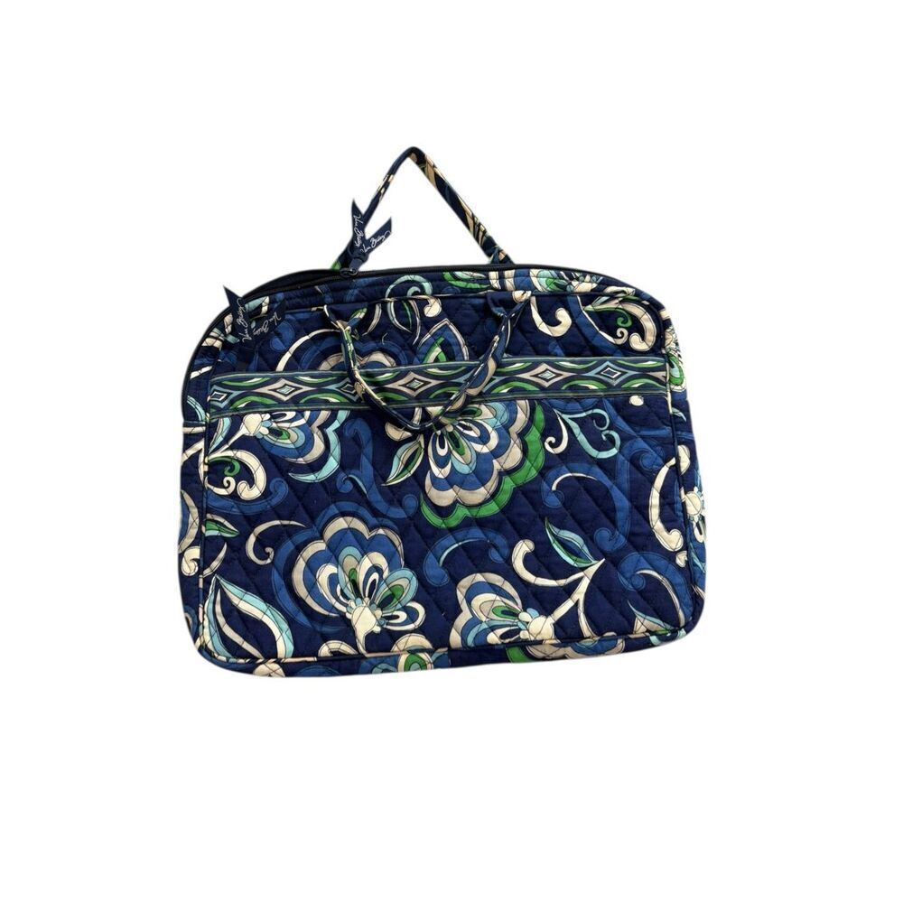 Vera Bradley Laptop Case Women One Size Chelsea Blue Quilted